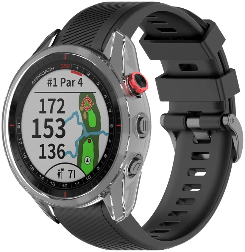 Garmin Approach S62 Hoesje Full Protect Flexibel TPU Transparant afbeelding 2