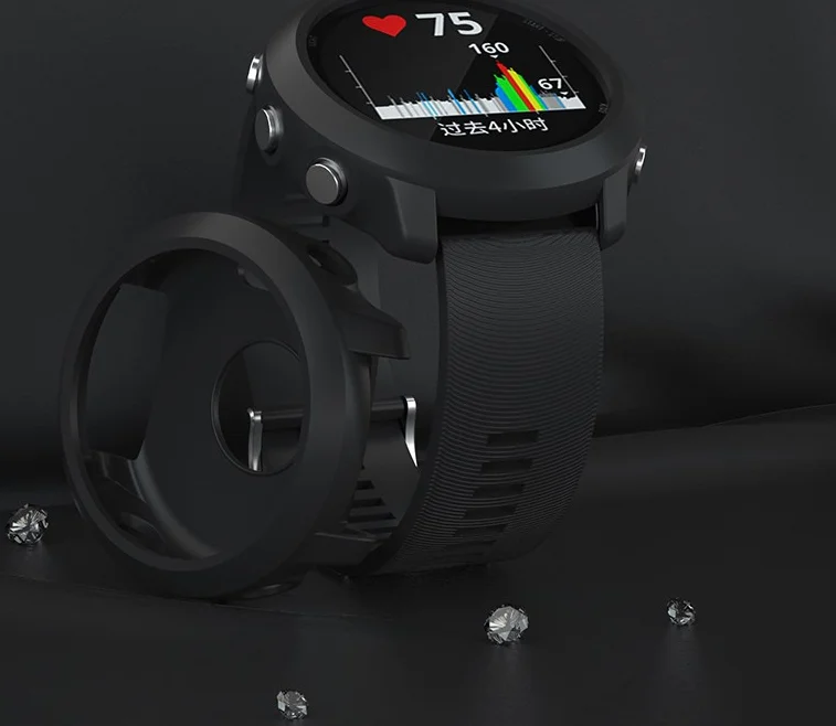 Garmin Forerunner 645 Hoesje TPU Bumper Case Zwart afbeelding 2