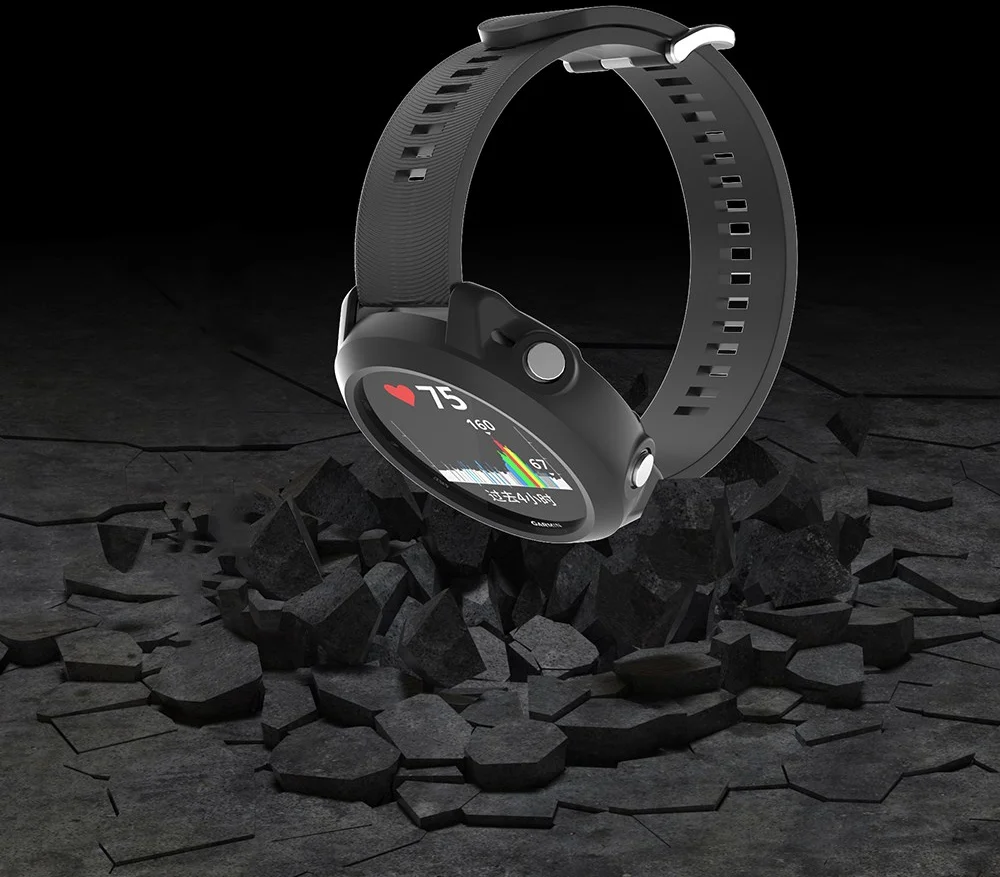 Garmin Forerunner 645 Hoesje TPU Bumper Case Zwart afbeelding 4