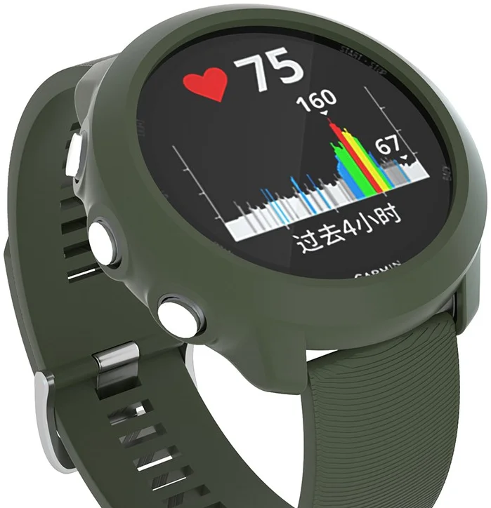 Garmin Forerunner 645 Hoesje TPU Bumper Case Groen afbeelding 1