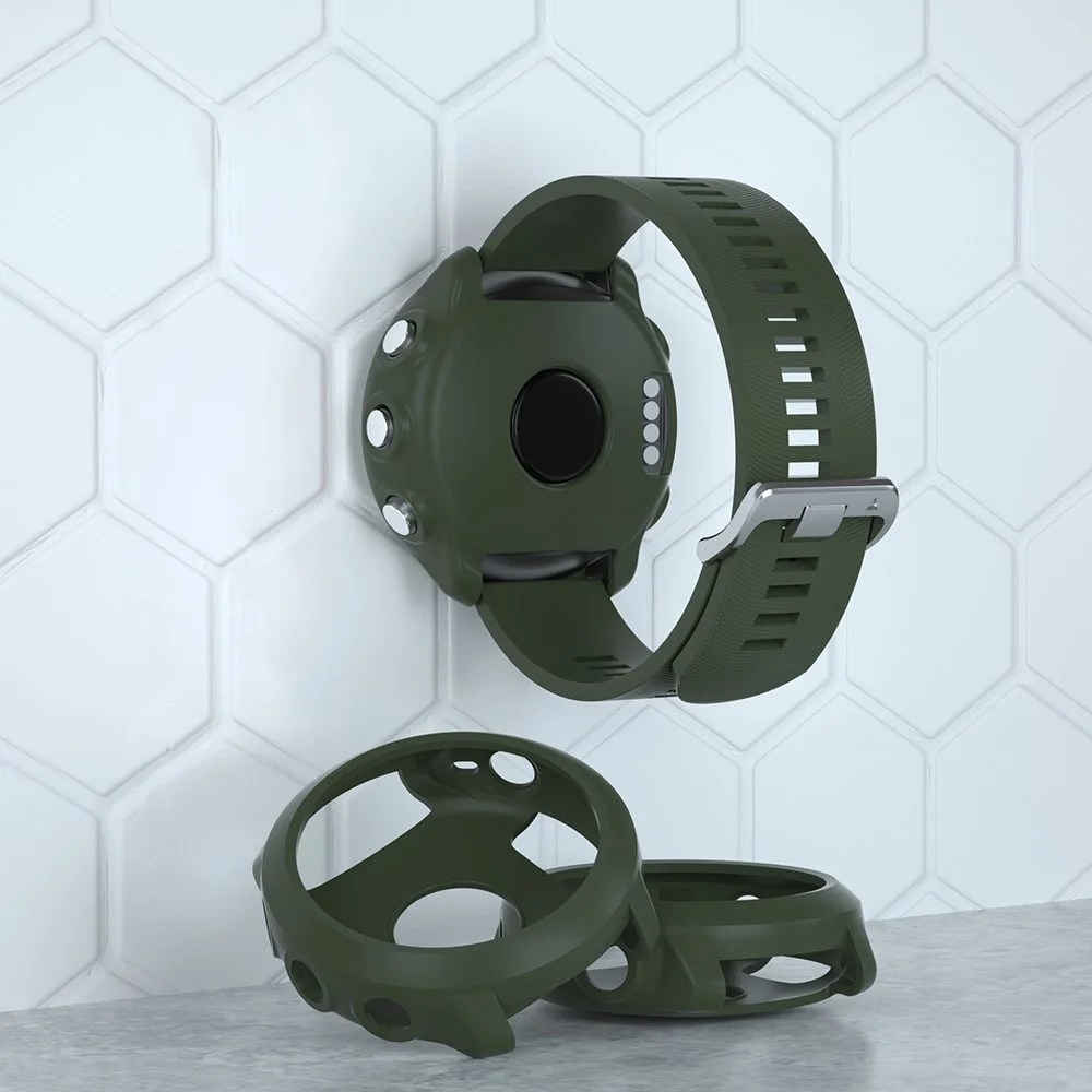 Garmin Forerunner 645 Hoesje TPU Bumper Case Groen afbeelding 3