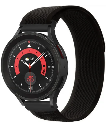 Universeel Smartwatch 20MM Bandje - Nylon - Trail Sport iWatch Bandje - Zwart Bandjes