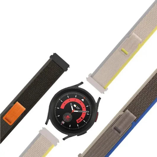 Universeel Smartwatch 20MM Bandje - Nylon - Trail Sport iWatch Bandje - Zwart afbeelding 4
