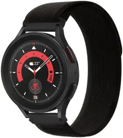 Universeel Smartwatch 20MM Bandje - Nylon - Trail Sport iWatch Bandje - Zwart