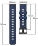 Universeel Smartwatch 22MM Siliconen Bandje - Gespsluiting - Blauw/Zwart