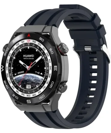 Universeel Smartwatch 22MM Siliconen Bandje - met Gespsluiting - Blauw Bandjes