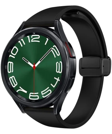 Universeel Smartwatch 20MM Bandje - Siliconen - Magneetsluiting - Zwart Bandjes