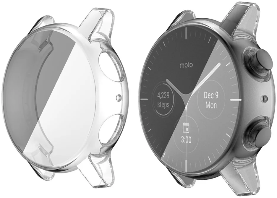 Motorola Moto 360 Gen 3 Hoesje - Full Protect - Flexibel TPU - Transparant afbeelding 1
