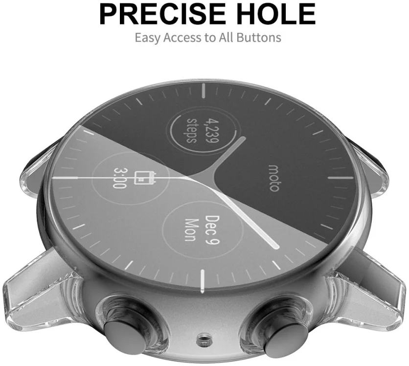 Motorola Moto 360 Gen 3 Hoesje - Full Protect - Flexibel TPU - Transparant afbeelding 7