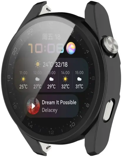 Huawei Watch 3 Pro Hoesje Full Protect Case Zwart afbeelding 1