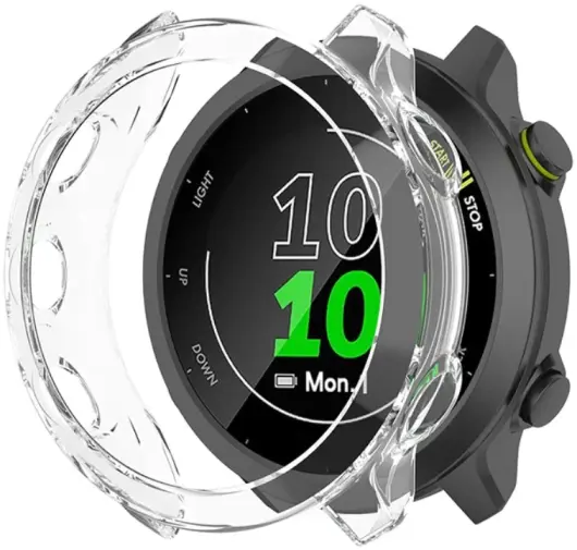Garmin Forerunner 55 Hoesje - Flexibel TPU Bumper - Transparant Wit afbeelding 1