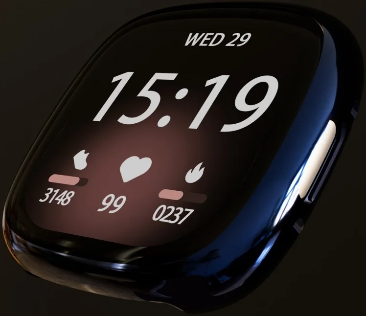 Fitbit Sense 2 Hoesje - Full Protect Flexibel TPU Case - Transparant Zwart afbeelding 3