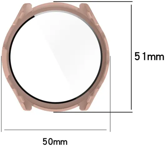 Garmin Forerunner 965 Hoesje Bumper met Tempered Glass Roze afbeelding 8