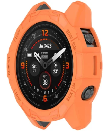 Garmin Fenix 7 / 7 Pro Hoesje TPU Bumper Cover Case Oranje Cases