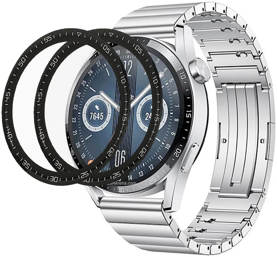 Huawei Watch GT 3 46MM Screen Protector PMMA Folie Zwart (2-Pack) afbeelding 1