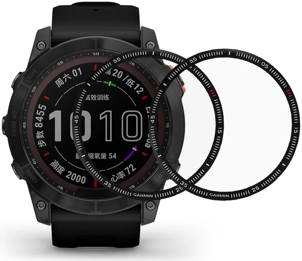 Garmin Fenix 7 Screen Protector - PMMA Folie Zwart (2-Pack) afbeelding 1