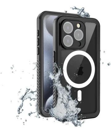 Armor-X iPhone 15 Pro Hoesje IP68 Waterdicht MagSafe Case Transparant Hoesjes