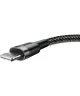 Baseus Cafule USB-A naar Apple Lightning Kabel 2.4A 0.5M Grijs/Zwart
