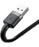 Baseus Cafule USB-A naar Apple Lightning Kabel 2.4A 0.5M Grijs/Zwart