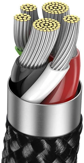 Baseus Explorer Series USB-C naar Lightning Kabel PD 20W Zwart 1 Meter afbeelding 5