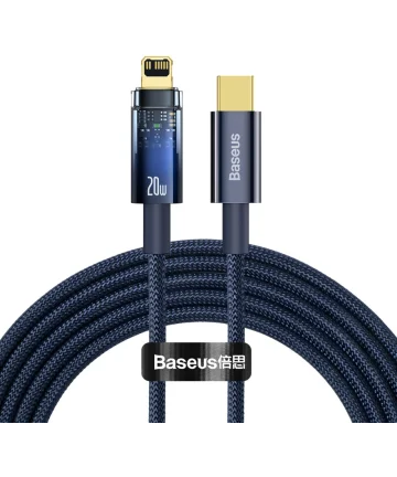 Baseus Explorer Series USB-C naar Lightning Kabel 20W Blauw 2 Meter Kabels