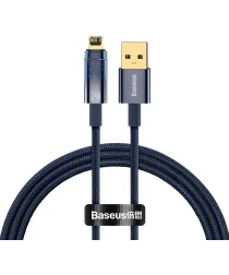 Baseus Explorer Series USB naar Lightning Kabel 2.4A Blauw 1 Meter