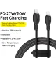 Baseus Pudding USB-C naar Apple Lightning Kabel PD 20W 1.2M Zwart