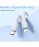 Baseus Pudding USB-C naar Apple Lightning Kabel PD 20W 1.2M Wit