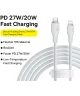 Baseus Pudding USB-C naar Apple Lightning Kabel PD 20W 2M Wit