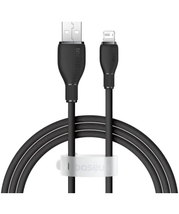 Baseus Pudding USB-A naar Apple Lightning Kabel 2.4A 1.2M Zwart Kabels