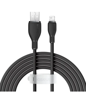 Baseus Pudding USB-A naar Apple Lightning Kabel 2.4A 2M Zwart Kabels