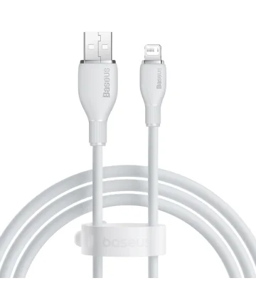 Baseus Pudding USB-A naar Apple Lightning Kabel 2.4A 1.2M Wit Kabels