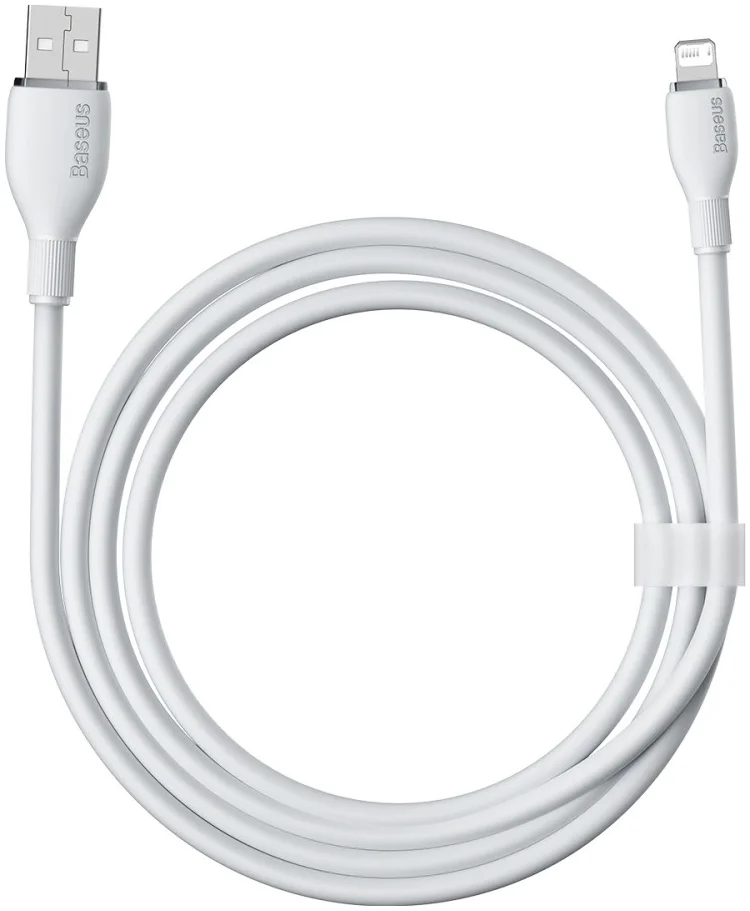 Baseus Pudding USB-A naar Apple Lightning Kabel 2.4A 1.2M Wit afbeelding 2
