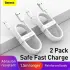 Baseus Simple Wisdom USB naar Micro USB Kabel 2.4A 1.5M Wit (2-Pack) afbeelding 5