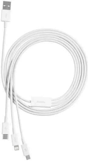 Baseus Superior 3-in-1 USB naar Lightning/USB-C/MicroUSB Kabel 1M afbeelding 10