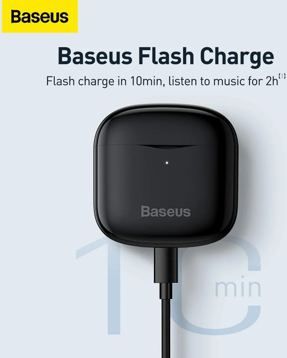 Baseus Bowie E3 True Wireless Bluetooth Earphones Zwart afbeelding 6