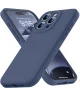 Apple iPhone15 Pro Max Hoesje Camera Bescherming Siliconen Donkerblauw