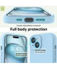 Apple iPhone 15 Hoesje Camera Bescherming Siliconen Back Cover Blauw