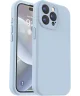 Apple iPhone 15 Pro Hoesje met Camera Bescherming Siliconen Blauw