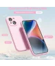 Apple iPhone 14 Hoesje met Camera Bescherming Dun TPU Back Cover Roze