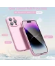 Apple iPhone 14 Pro Hoesje Camera Bescherming Dun TPU Back Cover Roze