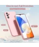 Samsung Galaxy A14 Hoesje Camera Bescherming Dun TPU Back Cover Roze