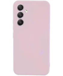 Samsung Galaxy A34 Hoesje Camera Bescherming Dun TPU Back Cover Roze
