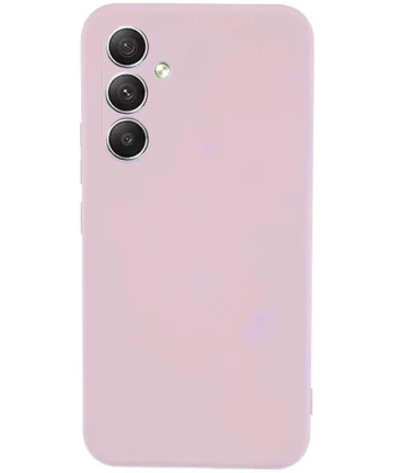 Samsung Galaxy A34 Hoesje Camera Bescherming Dun TPU Back Cover Roze Hoesjes