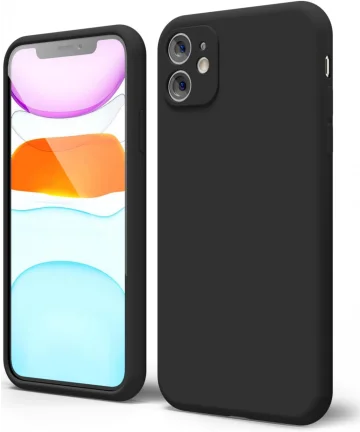 Apple iPhone 11 Hoesje met Camera Bescherming Dun TPU Back Cover Zwart Hoesjes