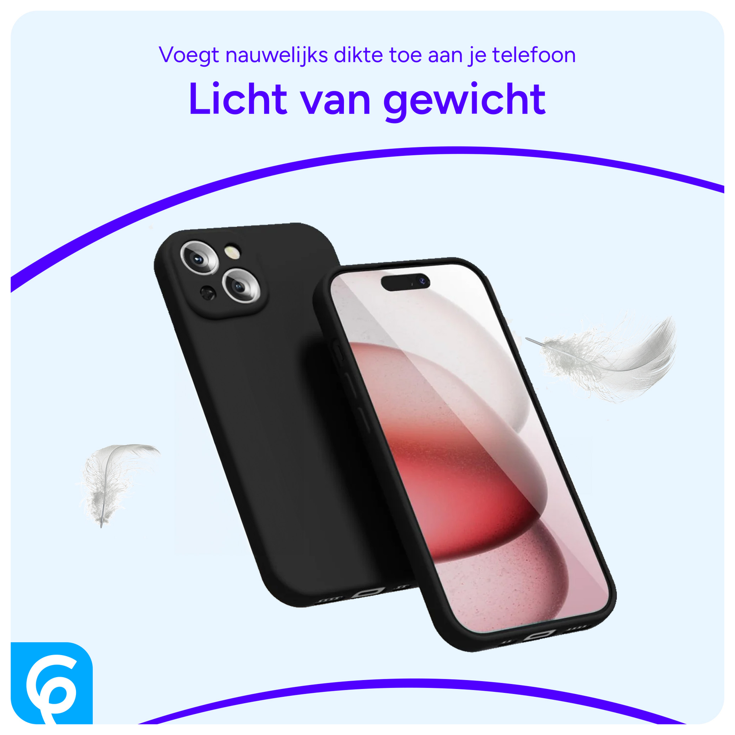 Apple iPhone 15 Hoesje met Camera Bescherming Dun TPU Back Cover Zwart afbeelding 2