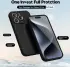 Apple iPhone 15 Pro Hoesje Camera Bescherming Dun TPU Back Cover Zwart afbeelding 2
