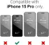 Apple iPhone 15 Pro Hoesje Camera Bescherming Dun TPU Back Cover Zwart afbeelding 6