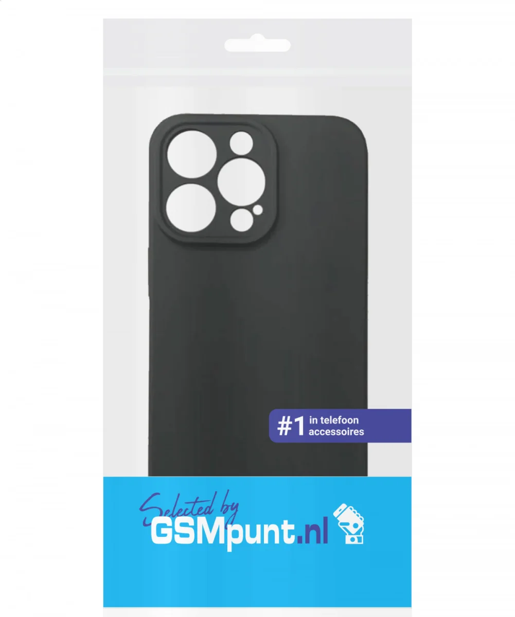 Apple iPhone 15 Pro Max Hoesje met Camera Bescherming Dun TPU Zwart afbeelding 7