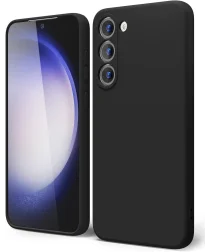 Samsung Galaxy S23 Ultra Hoesje met Camera Bescherming Dun TPU Zwart